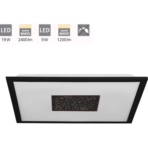 Plafoniera Contemporanea Marmorata Alluminio Nero Luce Led Integrato 19W (1/4)