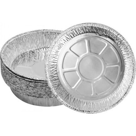 20 Pièces Barquette Aluminium, Moules à Tarte de 8 Pouces, Plats et Plateaux Jetables en Aluminium, pour Cuire, Rôtir, Cuisiner