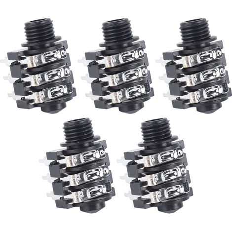 Prise jack stéréo 6,35mm 6P micro, connecteur micro inversé, lot de 5 pièces, remplacement audio (1/5)
