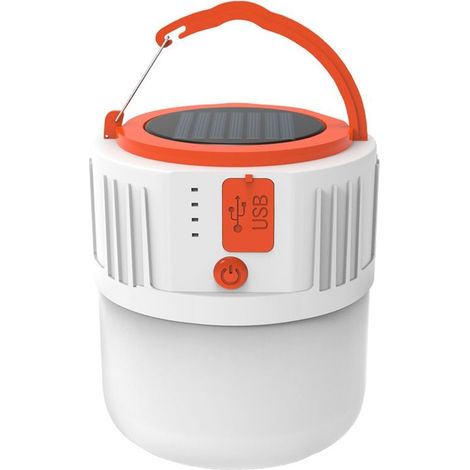 Lamp of camping rechargeable to energy solar, for the outdoor LED lamp of camping, lamp of tent emergency, white, size average.vingt-quatrelampe (1/5)