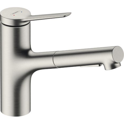 Hansgrohe Zesis M33 - Grifo de fregadero 150, con ducha extraíble, sBox lite, aspecto de acero inoxidable 74803800 (1/4)