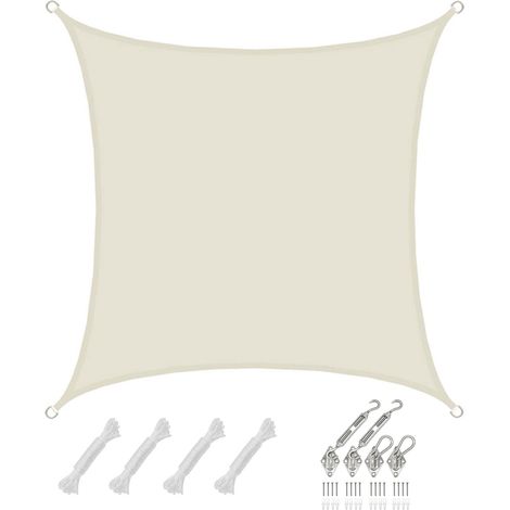 3x3m Sonnensegel Viereckig Wasserdicht - Sonnenschutz Segel Set mit Befestigung (1/5)