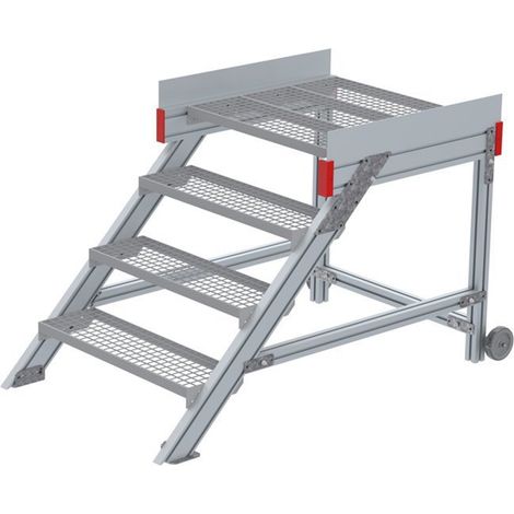 Euroline 514 Anstieg 45° 800mm Stufenbreite 4 Stufen Stahl Gitterrost