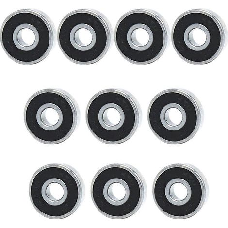 Roulements métalliques 625RS à billes à gorge profonde haute vitesse, 16 x 5 x 5 mm, compatibles avec les roues de skateboard en ligne. (1/5)
