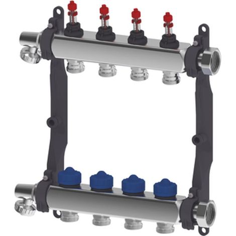 Roth Heizkreisverteiler Edelstahl mit DFA HK 4 1" IG/absperrbar, 1135009999