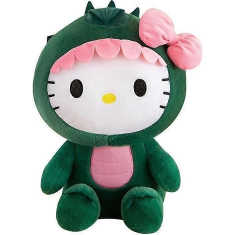 Peluche Hello Kitty Dinosaure de 35 cm, nouveauté 2024. Décoration de chambre, oreiller, cadeau d'anniversaire pour enfant. (1/5)