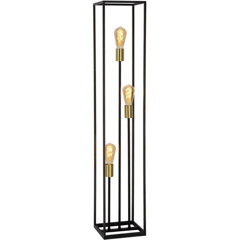 Lampada da terra Lucide Ruben nero oro 3xE27 H120 40W (1/5)