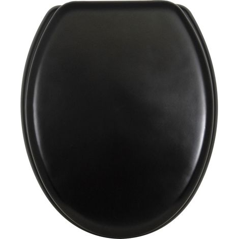 Toilettensitz MDF Holz Schwarz Matt - M S V