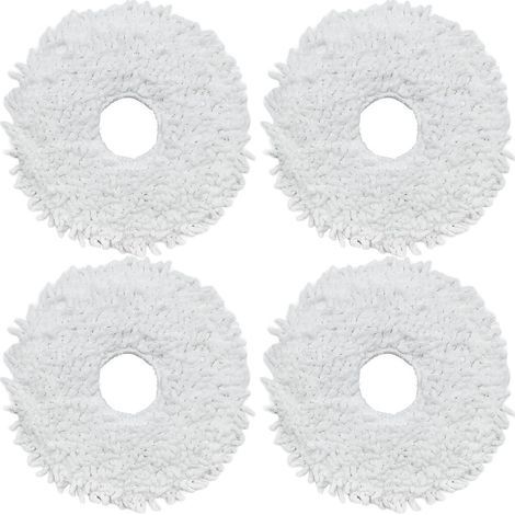 Chiffon de nettoyage pour Eureka J12 Ultra, pour Midea V12 Accessoires pour aspirateur robot, rechange chiffon en microfibre douce -4 pièces (1/5)