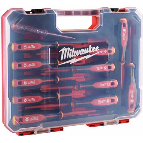 Milwaukee Tri-Lobe Schrauberdreher, VDE geprüft 12-teiliges Set PH/PZ/SL/T/Spannungsprüfer (1/5)