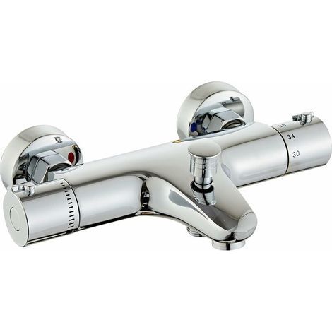 LaBlanc-Thermostat-Brausebatterie – 1/2-Zoll-Gewindeanschluss – mit 38 °C-Sicherheitsknopf – Duscharmatur aus Messing für Badezimmer mit