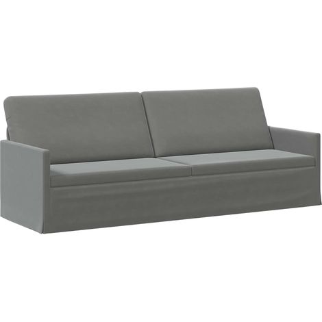 3 Seater Sofa Dark Grey 220 x 81 x 82 cm Velvet vidaXL (1/5)