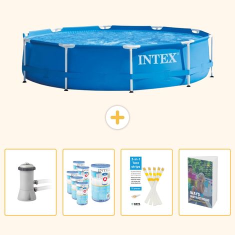 Intex Piscine Tubulaire Ronde - 366x76 cm - 5-pièces  SCB123 (1/5)