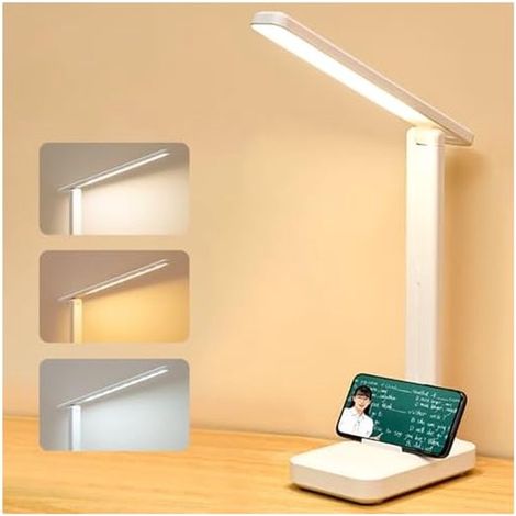 Lámpara de escritorio,lámpara de lectura,lámpara de escritorio LED con control táctil,3 ajustes,3 niveles de brillo,180° (1/5)