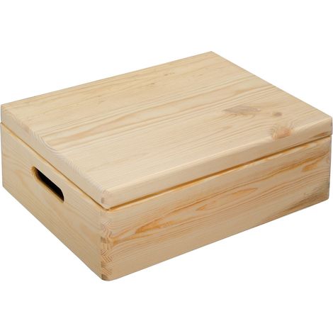 Holzkasten mit Griffen und Deckel, 40 x 30 cm, Kesper