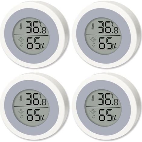 Mini Indoor Thermometer - High Precision Digital Sensor - Plastic - White