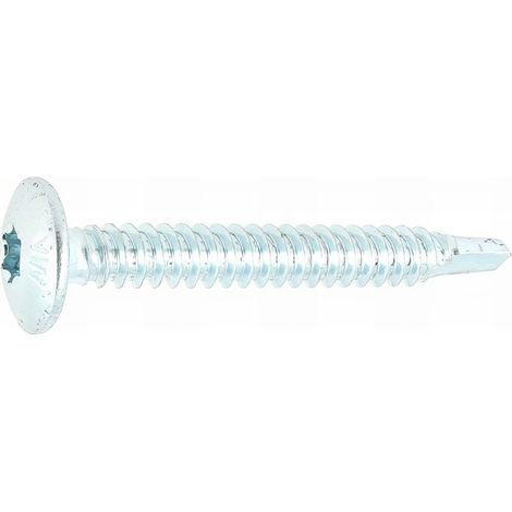 250 Vis Penture Autoperceuse acier zingués Blanc - Longueur 50,80 mm - Diamètre 4.8 mm