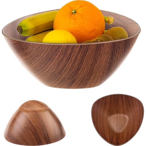 KADAX Insalatiera Ciotola in plastica 20 cm per insalate Frutta Snack Ciotola triangolare