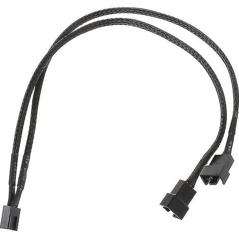 Câble adaptateur répartiteur d'alimentation en Y pour ventilateur de boîtier d'ordinateur, 4 broches PWM vers double PWM gainé (1/4)