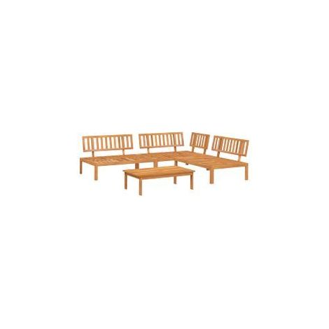 Salon palette de jardin 4 pcs bois d'acacia massif (1/5)