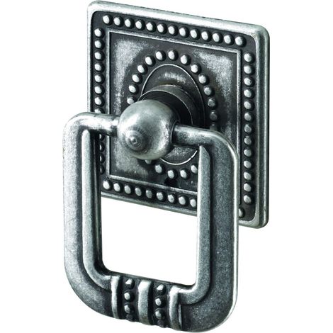 Hettich Möbelknopf Messing silber 35,0 x 33,0 mm - 1 Stück Möbelknopf