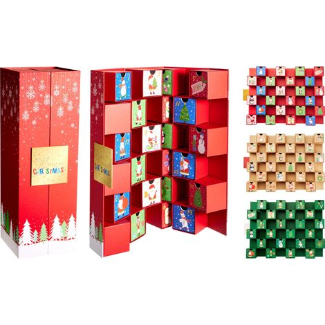 Calendario dell'Avvento pieghevole 40 cm modello assortito PERAGA CHRISTMAS