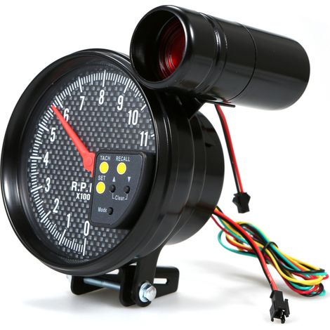 Tachymeter mit 5 Zoll Durchmesser, Zifferblatt aus Kohlefaser, 7 Farben zur Auswahl, mit LED-Zeiger