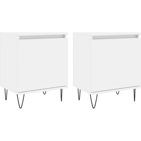 Maison Exclusive - Nachttische 2 Stk. Weiß 40x30x50 cm Holzwerkst