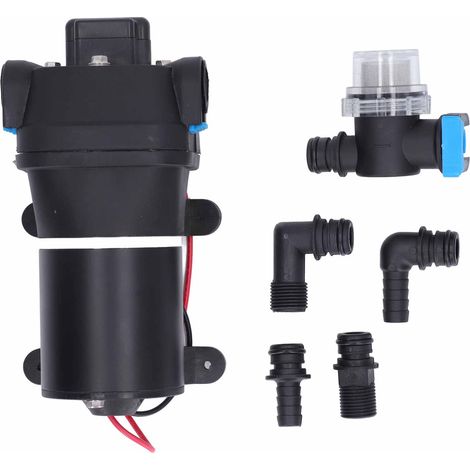Pompe à eau haute pression 2,7 GPM 17 PSI, auto-amorçante, à membrane micro-amorçante, 12 V CC, 5 A