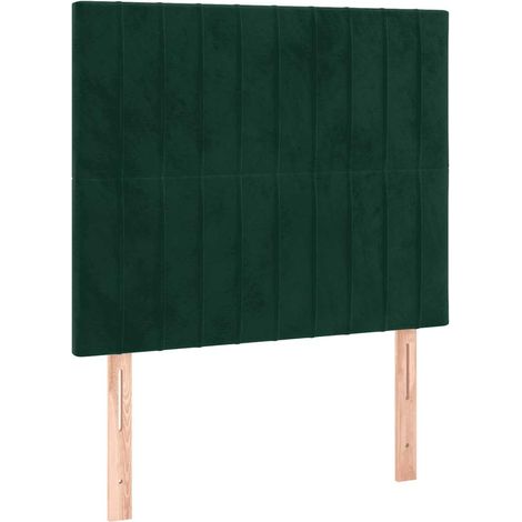 Tête de lit Vert foncé 90x5x118/128 cm Velours (1/5)