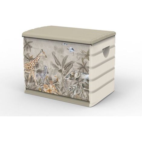 Coffre de rangement - PLASTIKEN - 260 L - 80 x 61 x 53 cm - Safari