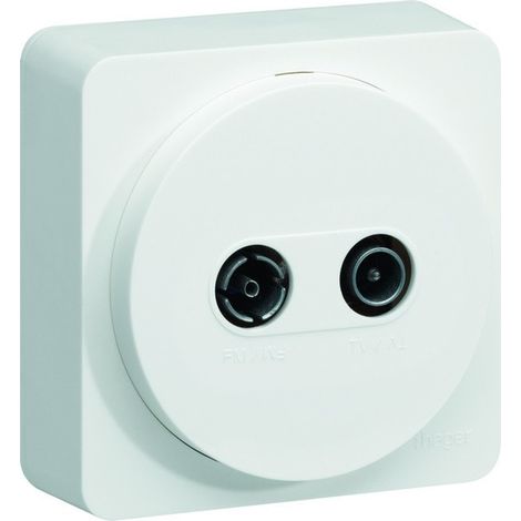 ateha Prise TV + FM directe complet - HAGER WJC253B