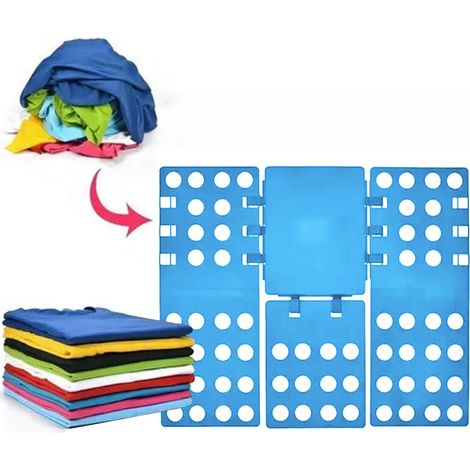 Planche à plier les t-shirts, structure stable et pratique, bleu clair, gain de temps et de main-d'œuvre. (1/5)