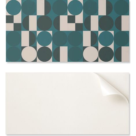 Azulejos de PVC con un motivo decorativo sencillo para el comedor. Geometr铆a de formas y figuras. 10x40x20 cm.