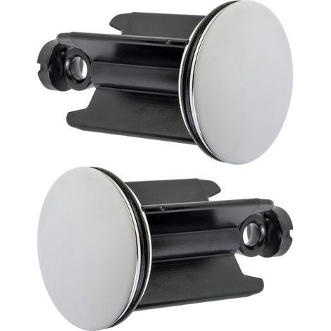 Bouchon d’évacuation universel pour lavabo et baignoire, diamètre 40 mm, en laiton chromé avec joint caoutchouc, hauteur réglable (1/5)