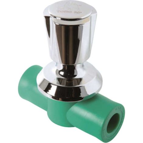 RUBINETTO A SFERA CON MANIGLIA IN PPR VERDE Ø20 mm