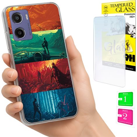 Coque pour Motorola Moto E15 / Moto G05 : coque arrière + verre trempé 9H (1/5)