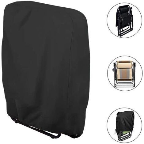 ALLIANDISHousse de Protection pour Chaise Longue Pliante, Housse de Rangement Oxford pour Fauteuil Relax, imperméable, Anti-UV, protège Contre Les dommages dus à la Corrosion (1/4)