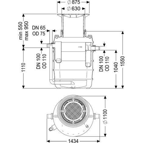 KESSEL 93004.80B-DR Séparateur de graisses EasyClean encastré