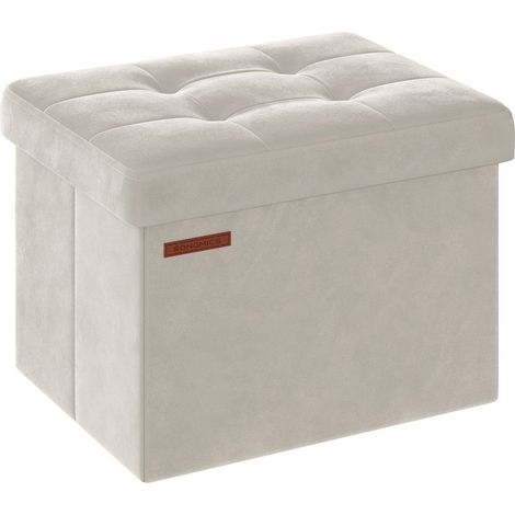 CALICOSY - Cube de rangement blanc matelassé - L40 cm (1/5)