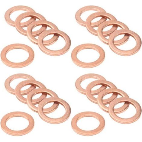 Rondelles Cuivre - 12x18x1.5 mm - Pour Étanchéité Tuyauterie et Moteurs - Lot de 20 (1/4)