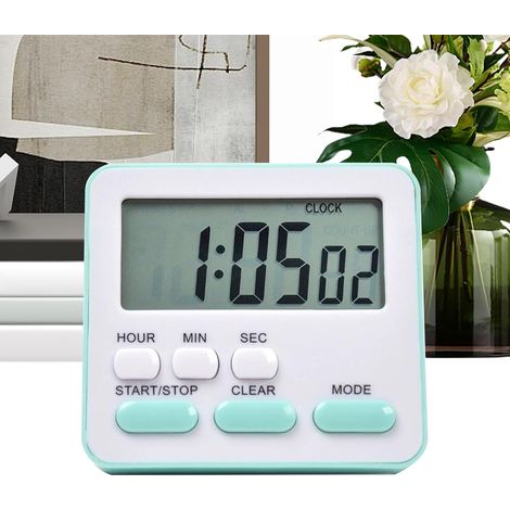 Minuteur de table multifonction avec fonction réveil, design compact (1/5)