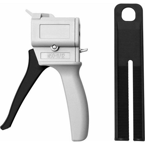 Pistolet Distributeur Époxy 50 ml, pistolet distributeur de mélange pour Mélange Colle, ratio 1:1/1:2, buse mélangeuse statique
