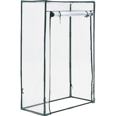 Invernadero de tomates Terzigno en acero y PVC con puerta con cremallera 100 x 50 x 150 cm 030008260