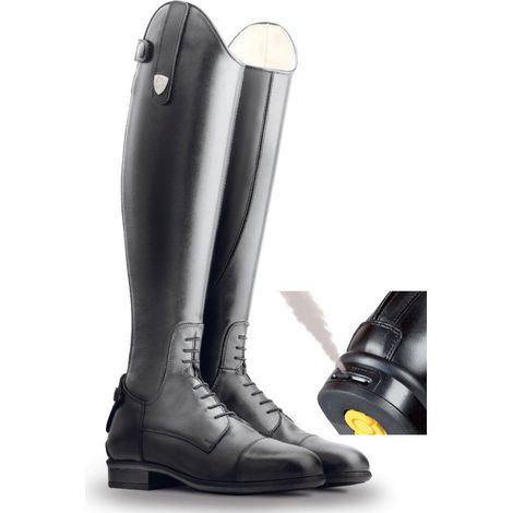 Stivale equitazione Tattini BOXER con tecnologia CLOSE CONTACT in pelle vitello liscio: Boxer gambale standard polpaccio M - 43, Nero (1/5)