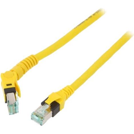 Cable reseau RJ45 Prise male SFTP Cat 6 jaune 2m - 1 prise RJ45 mobile