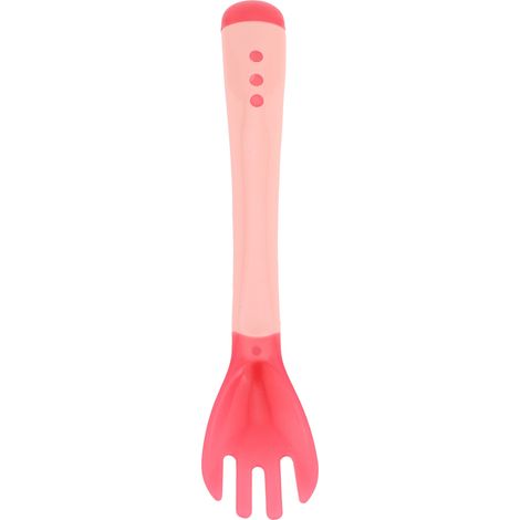 Cuillères et fourchettes thermosensibles pour bébé, matériau souple adapté aux gencives, lot de couverts d’apprentissage (fourchette incluse) (1/5)