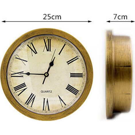 Horloge murale vintage ronde avec coffre-fort dissimulé, grand espace de rangement pour bijoux, argent, téléphones portables et or. (1/5)