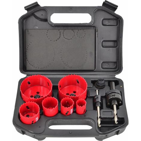 AWTOOLS Bimetall-Lochsägen-Set, 8-teilig, 22–73 mm