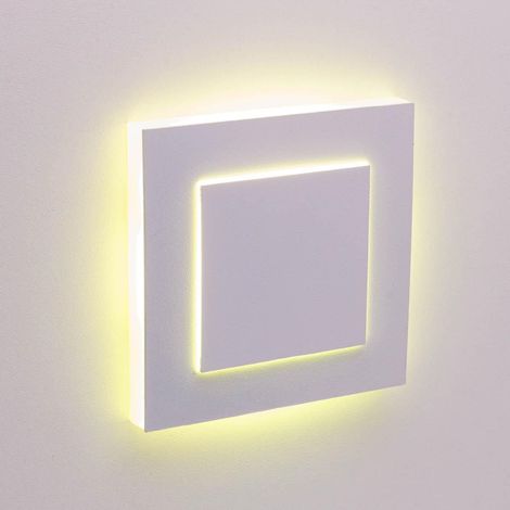 LED Stufenbeleuchtung Oberteil eckig Seitlicher Lichtaustritt doppelt - Farbe: weiß